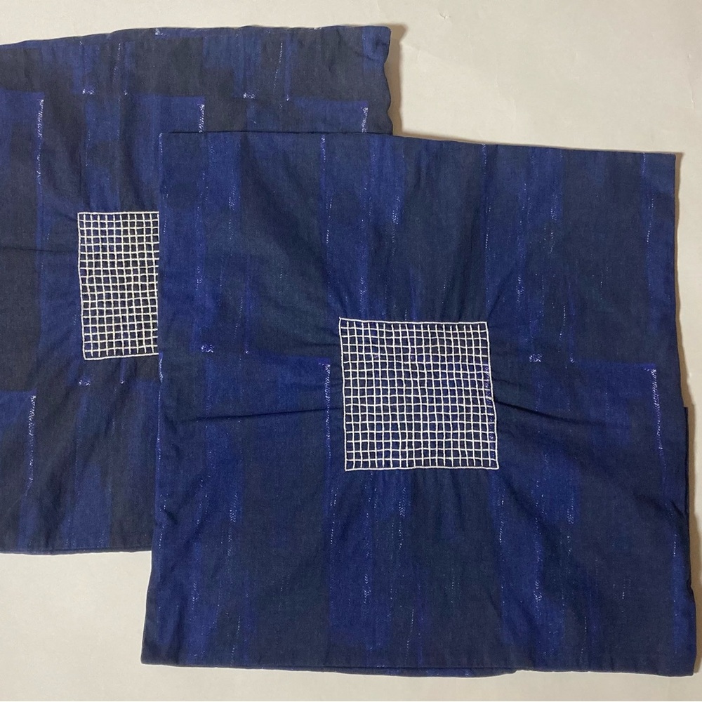 IKEA Innehallsrik indigo blue cushion covers set of 2